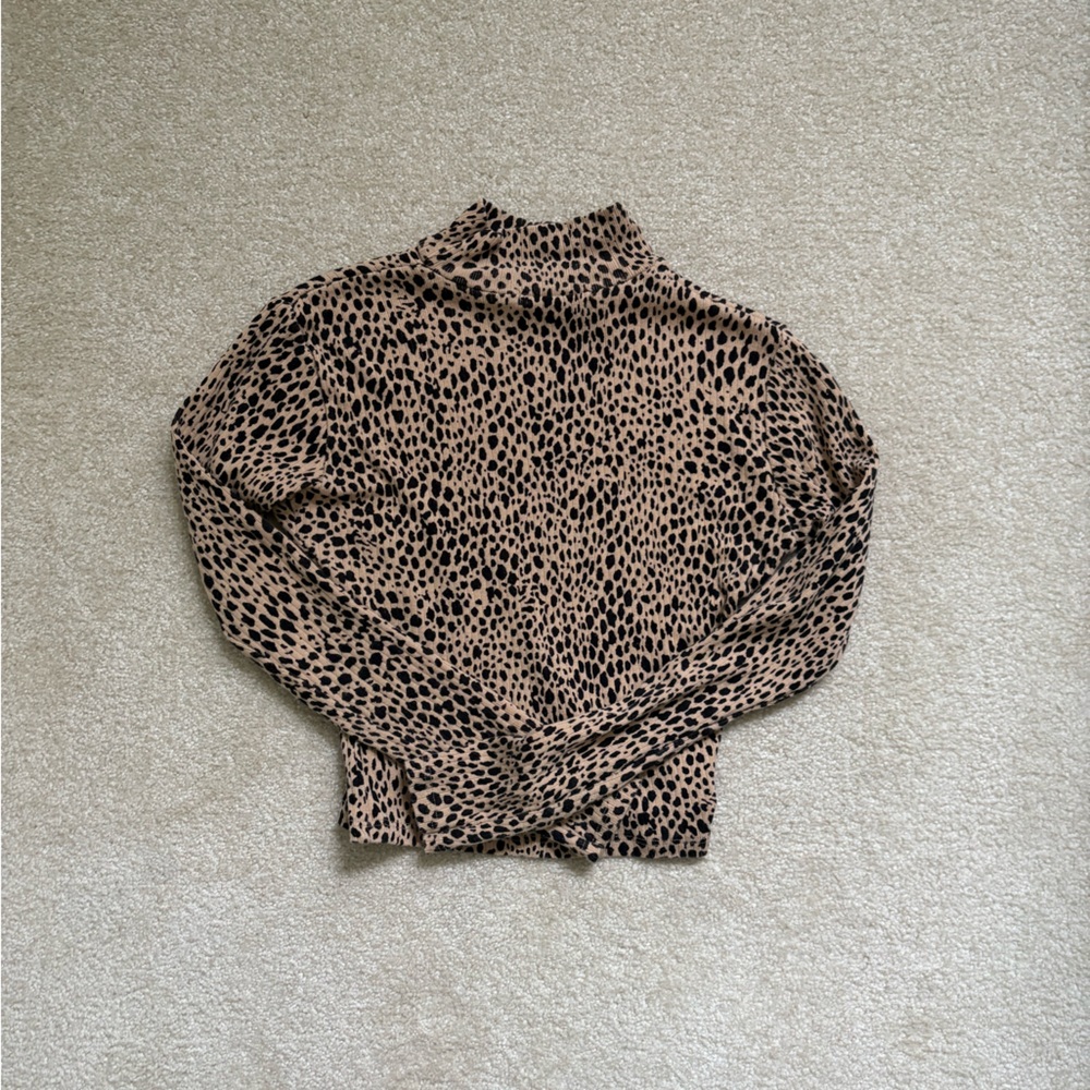 Cheetah Print Long Sleeve Top